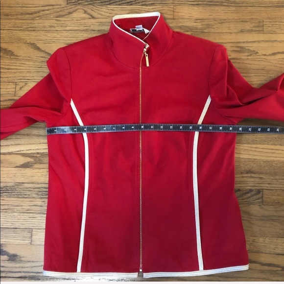 St. John Sport By Marie Gray Red Jacket Size S - Picture 6 of 8